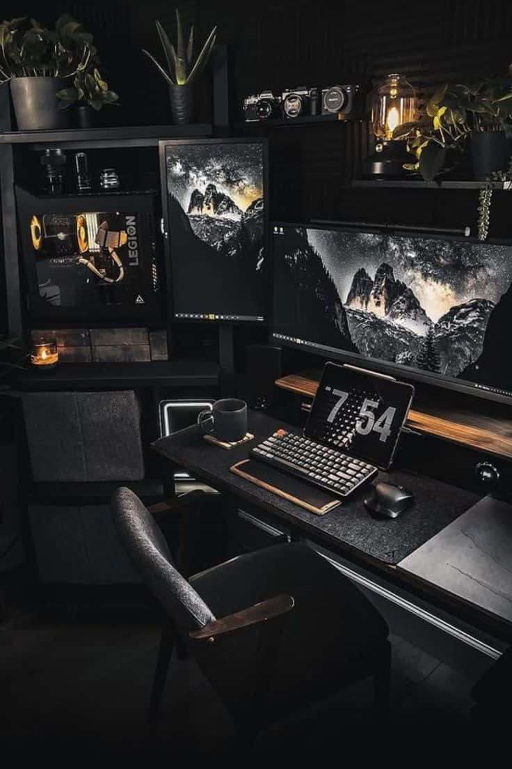 Gaming Chairs, mountain wallpapers, ambient lighting, SD Phone Wallpaper