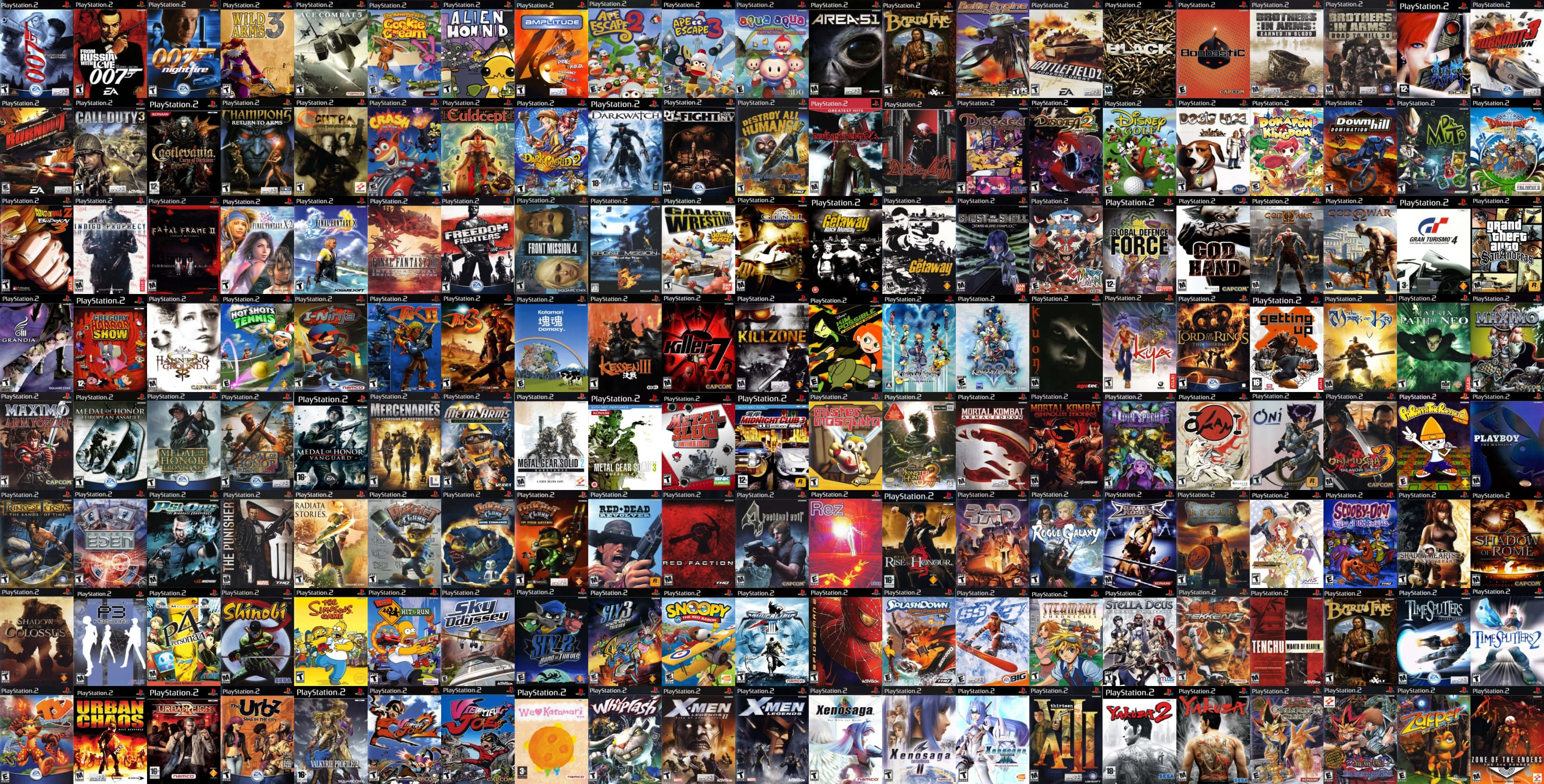 Gaming Classic Collections, colorful video game covers, diverse characters, 2K Desktop Wallpaper