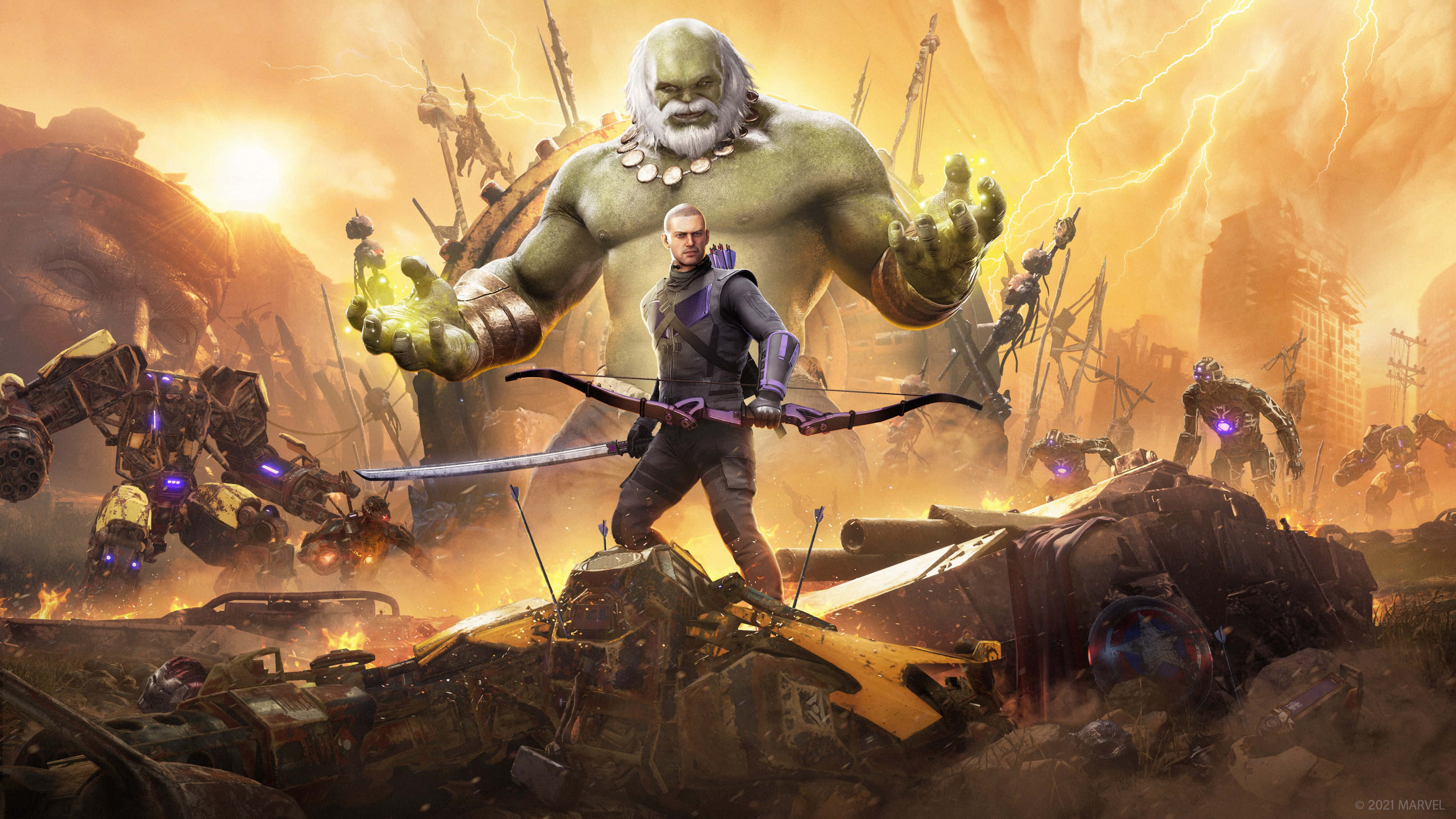 All Games, warrior, giant green figure, 4K Desktop Wallpaper