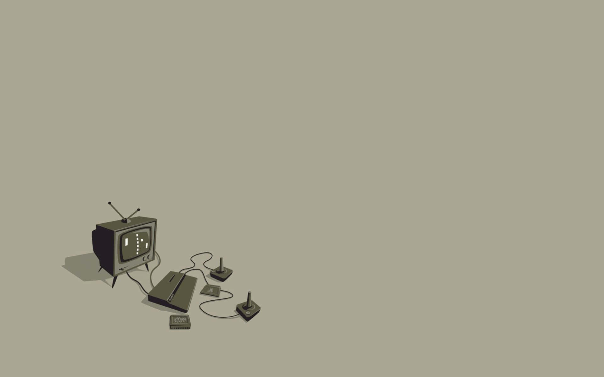retro gaming, vintage retro gaming console, TV, Full HD Desktop Wallpaper