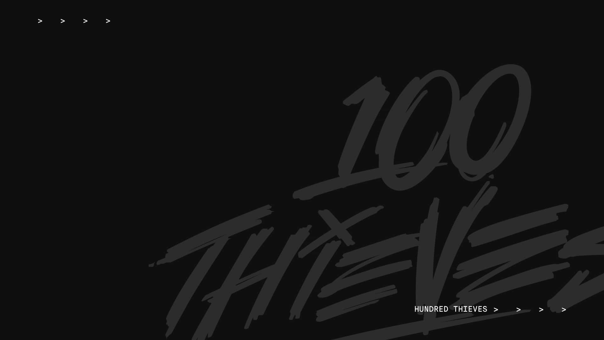 100 Thieves, Graffiti Style, gray brushstroke text, Full HD Desktop Wallpaper