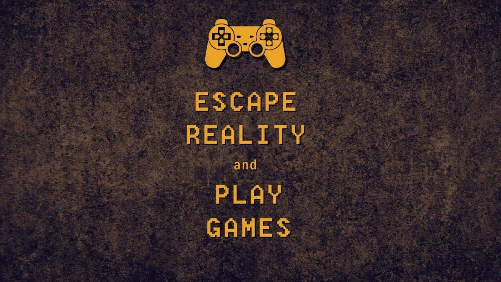 Professional Gamer, pixelated yellow game controller, textured dark brown background, HD Desktop Wallpaper