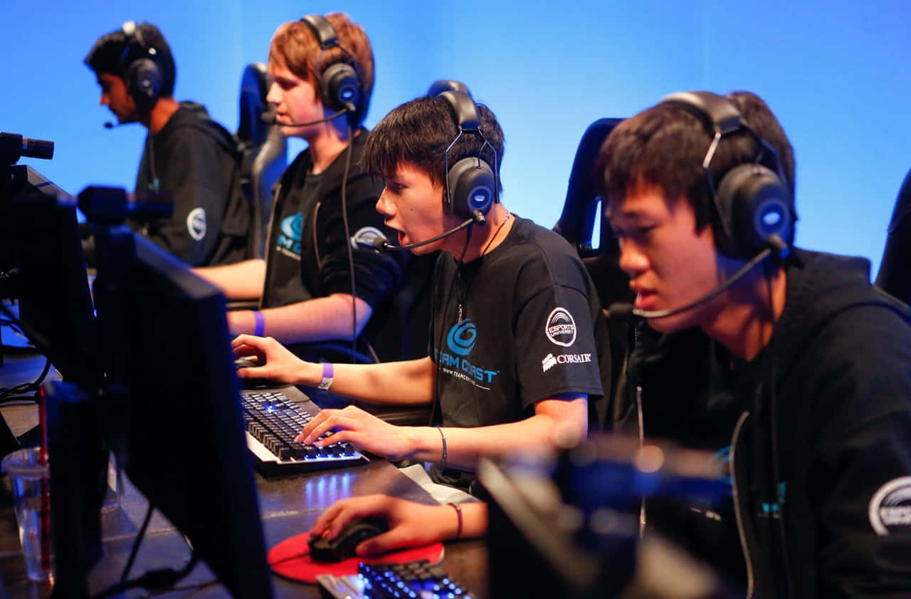 Gaming Tournaments, esports players, monitors, HD Desktop Wallpaper