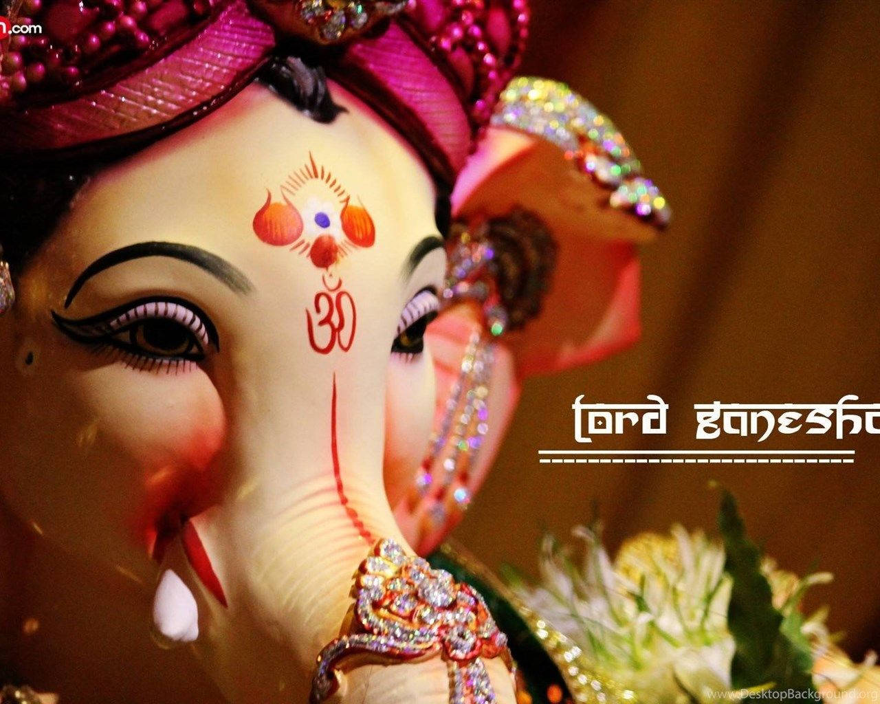 Ganesh, 3D Artwork, jeweled crown, HD Desktop Wallpaper