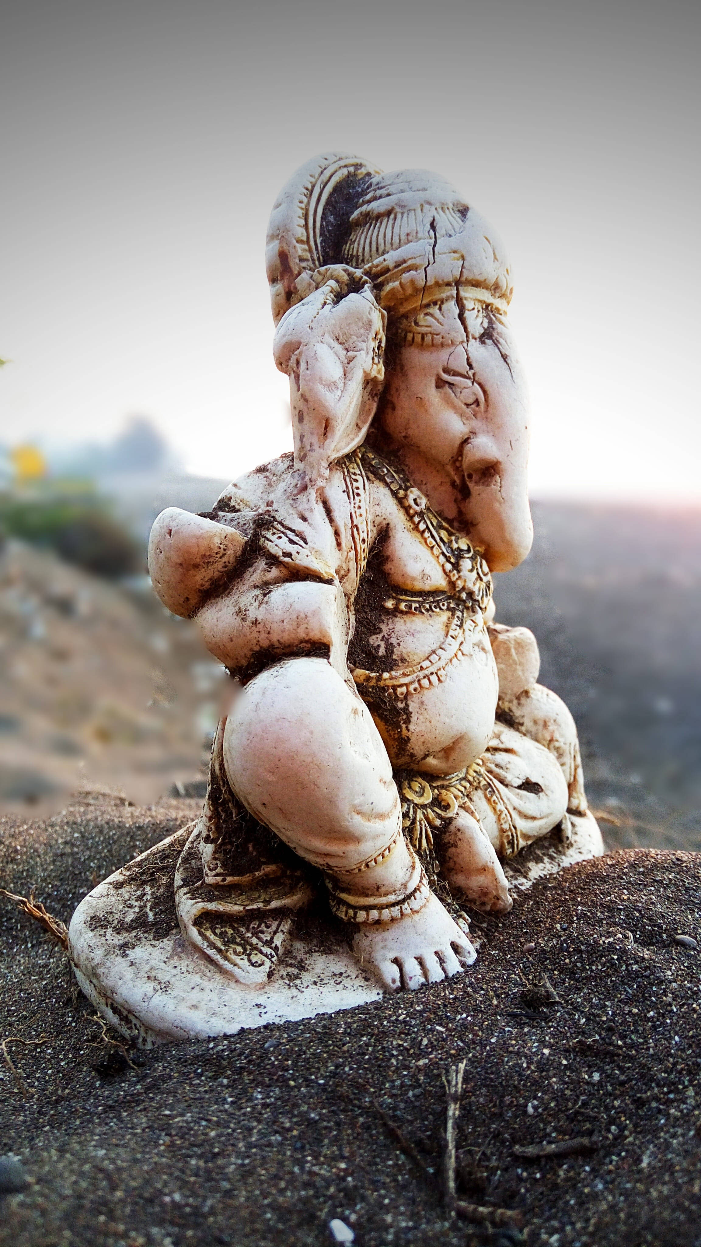 Ganesh, Full HD, sand, 4K Phone Wallpaper