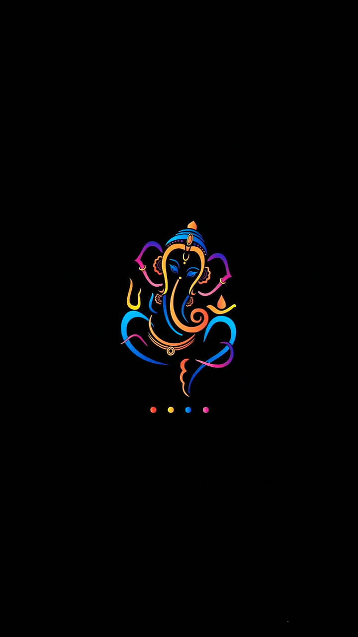 Ganesh Ji, colorful gradient, neon-colored, HD Phone Wallpaper