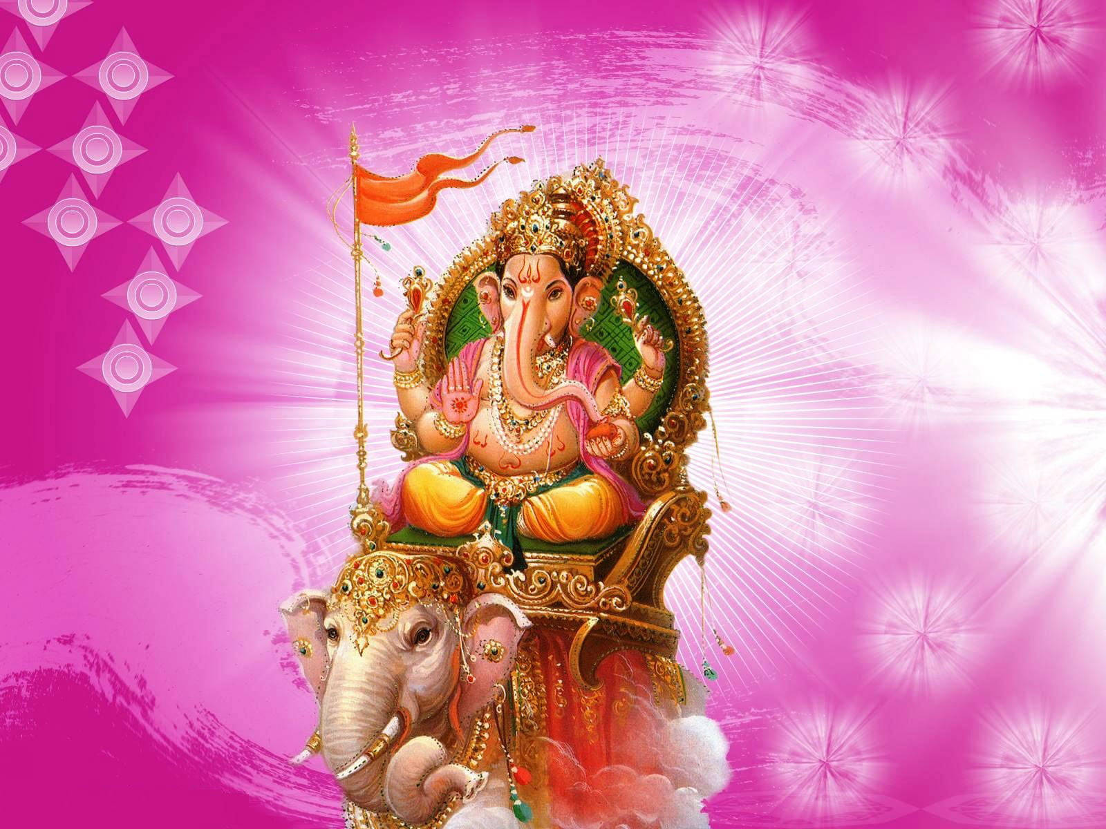 Ganesh Ji, gold and jewels, elephant, HD Desktop Wallpaper