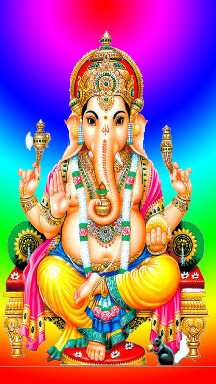 Ganesh, iPhone, rainbow, HD Phone Wallpaper
