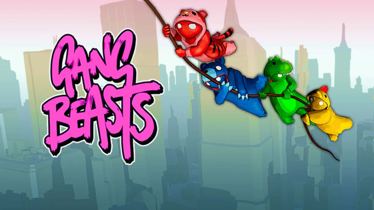 Gang Beast, cartoon animals, costumes, HD Desktop Wallpaper