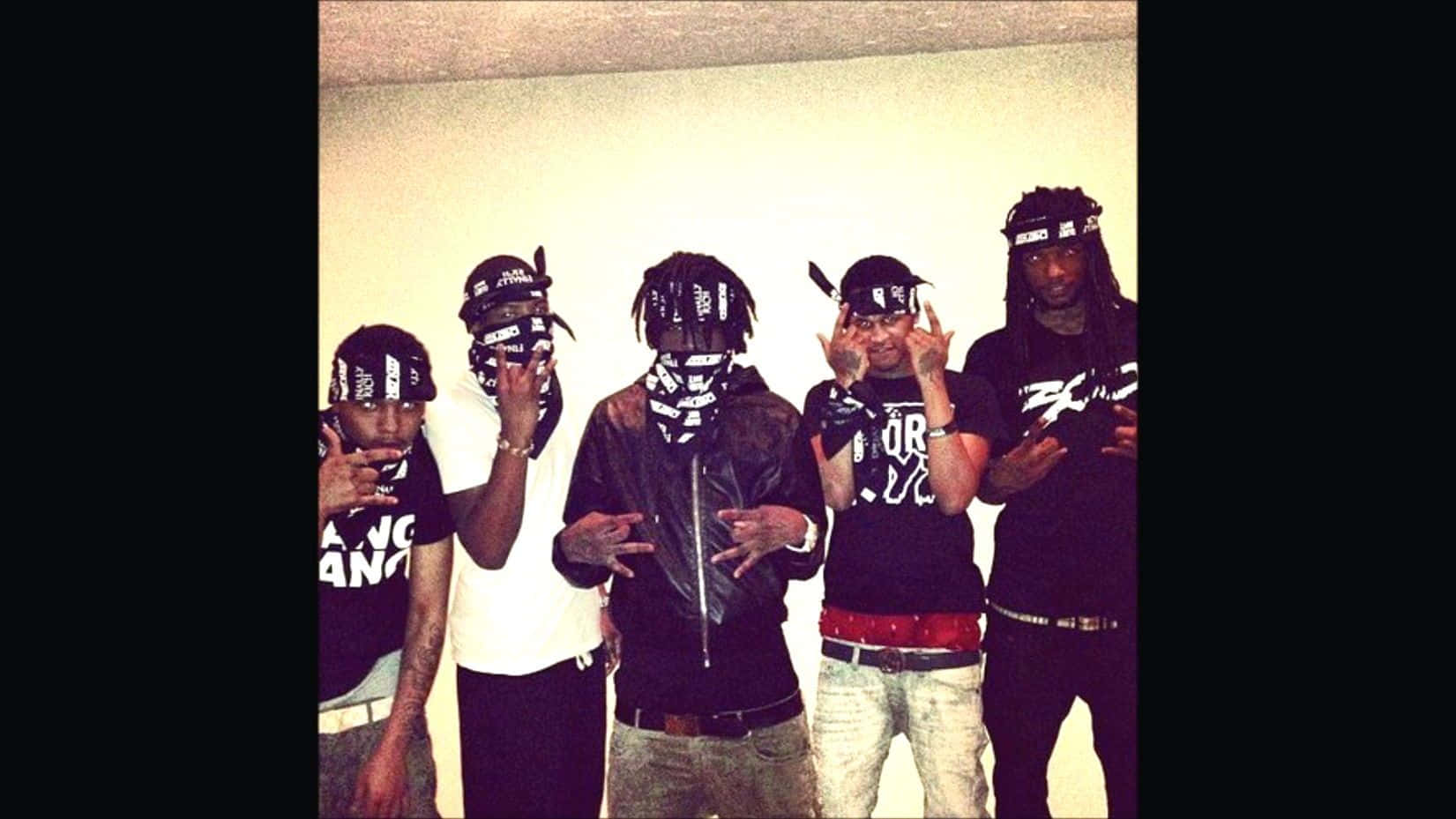 gang, five men, bandanas, HD Desktop Wallpaper