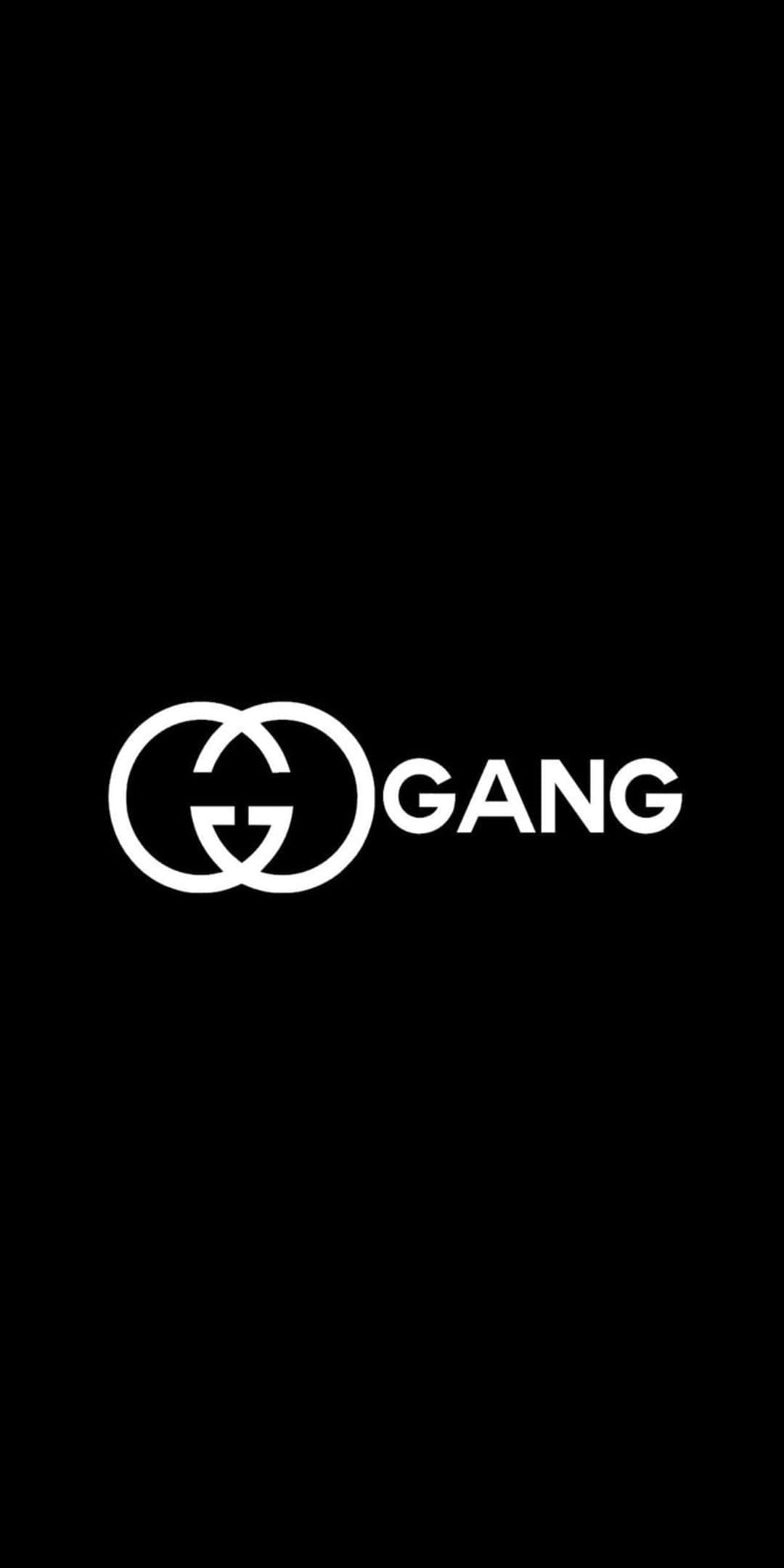Gang, black background, white logo, Full HD Phone Wallpaper