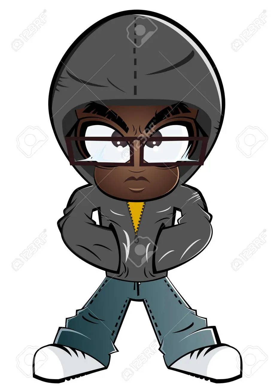 Gangsta Cartoon, hooded jacket, glasses, HD Phone Wallpaper