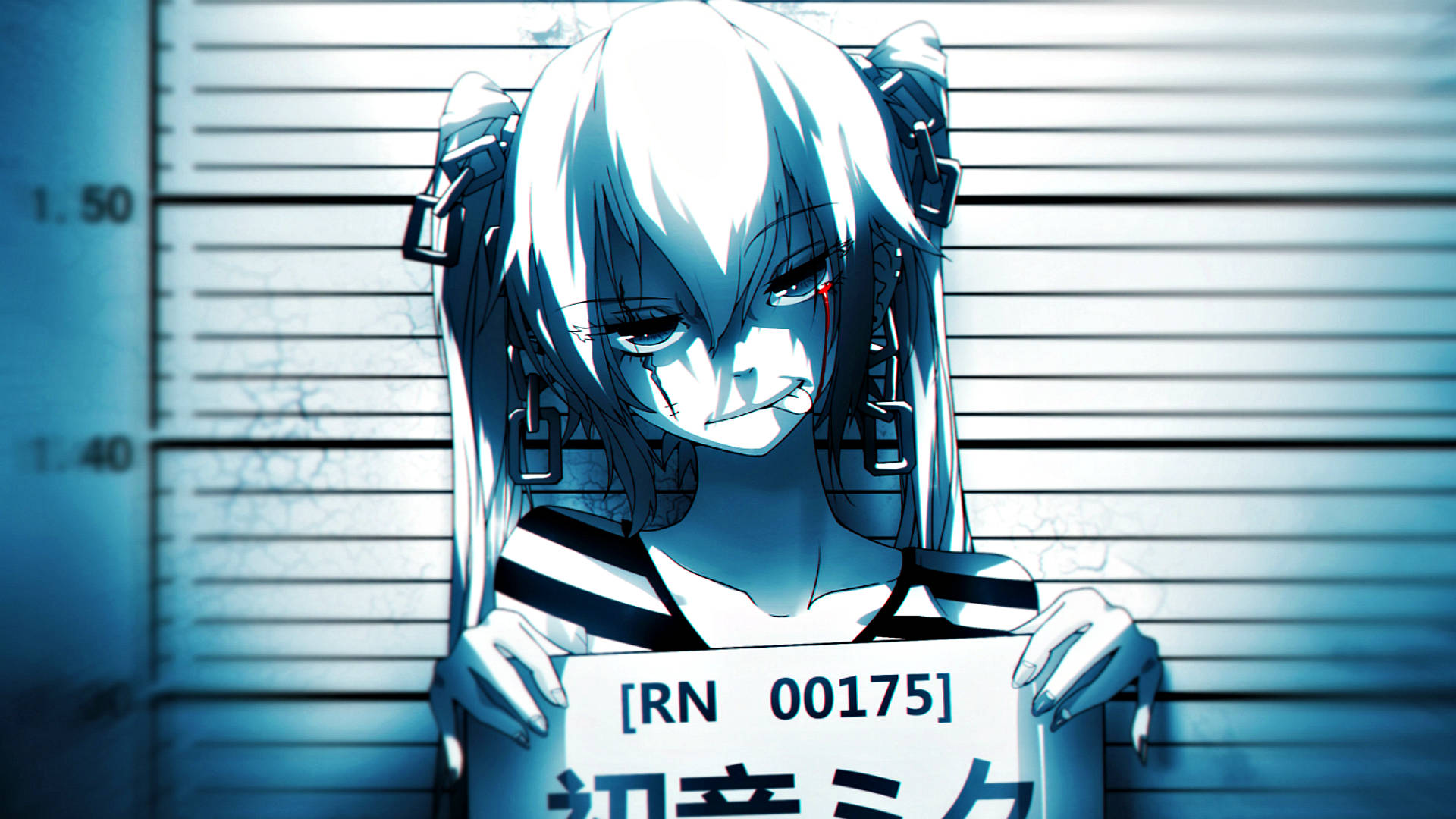 Gangsta Cartoon, anime girl, white hair, Full HD Desktop Wallpaper