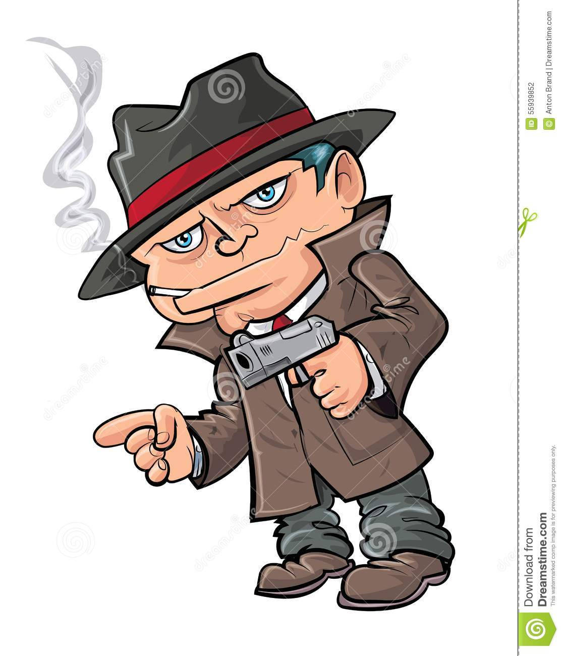 Gangsta Cartoon, fedora, trench coat, HD Phone Wallpaper