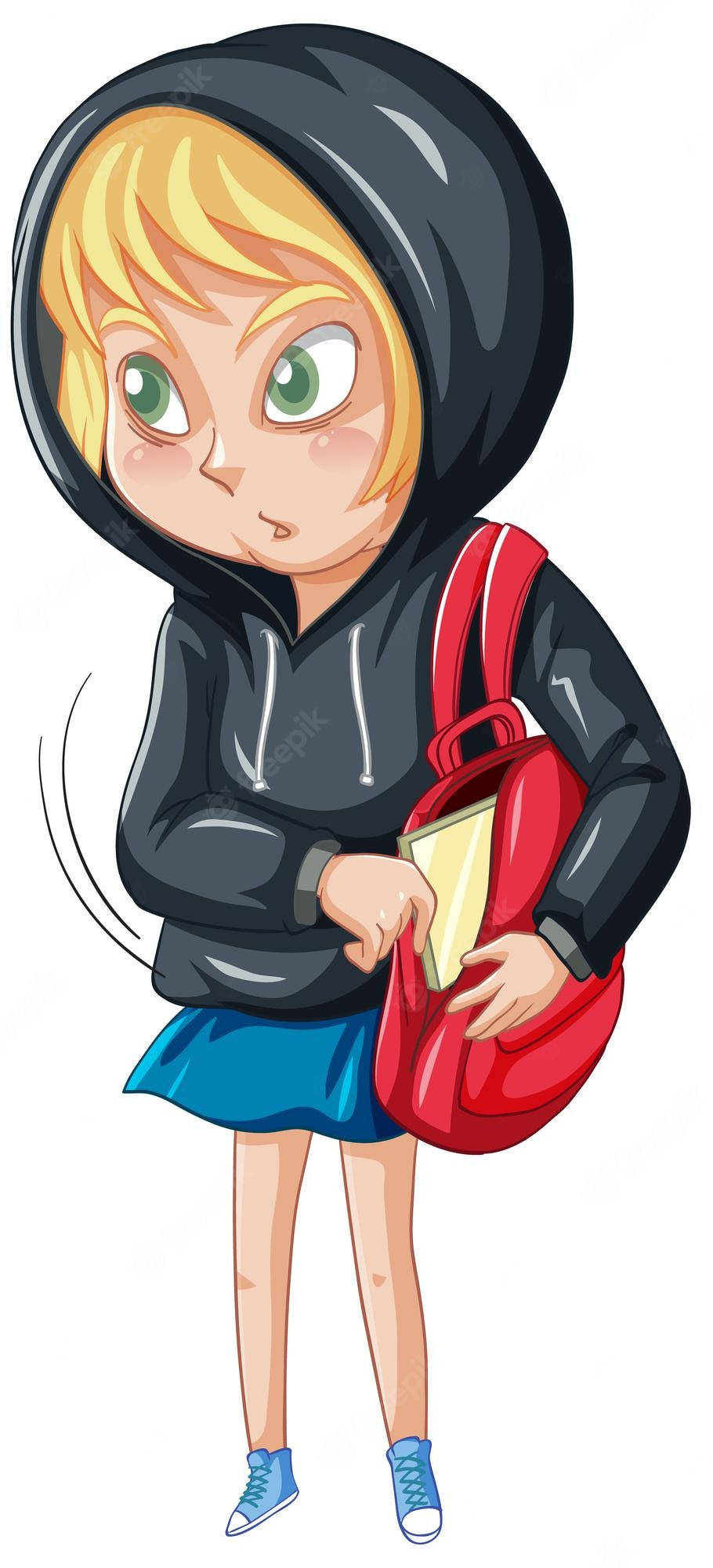 Gangsta Cartoon, cartoon girl, blonde hair, Full HD Phone Wallpaper