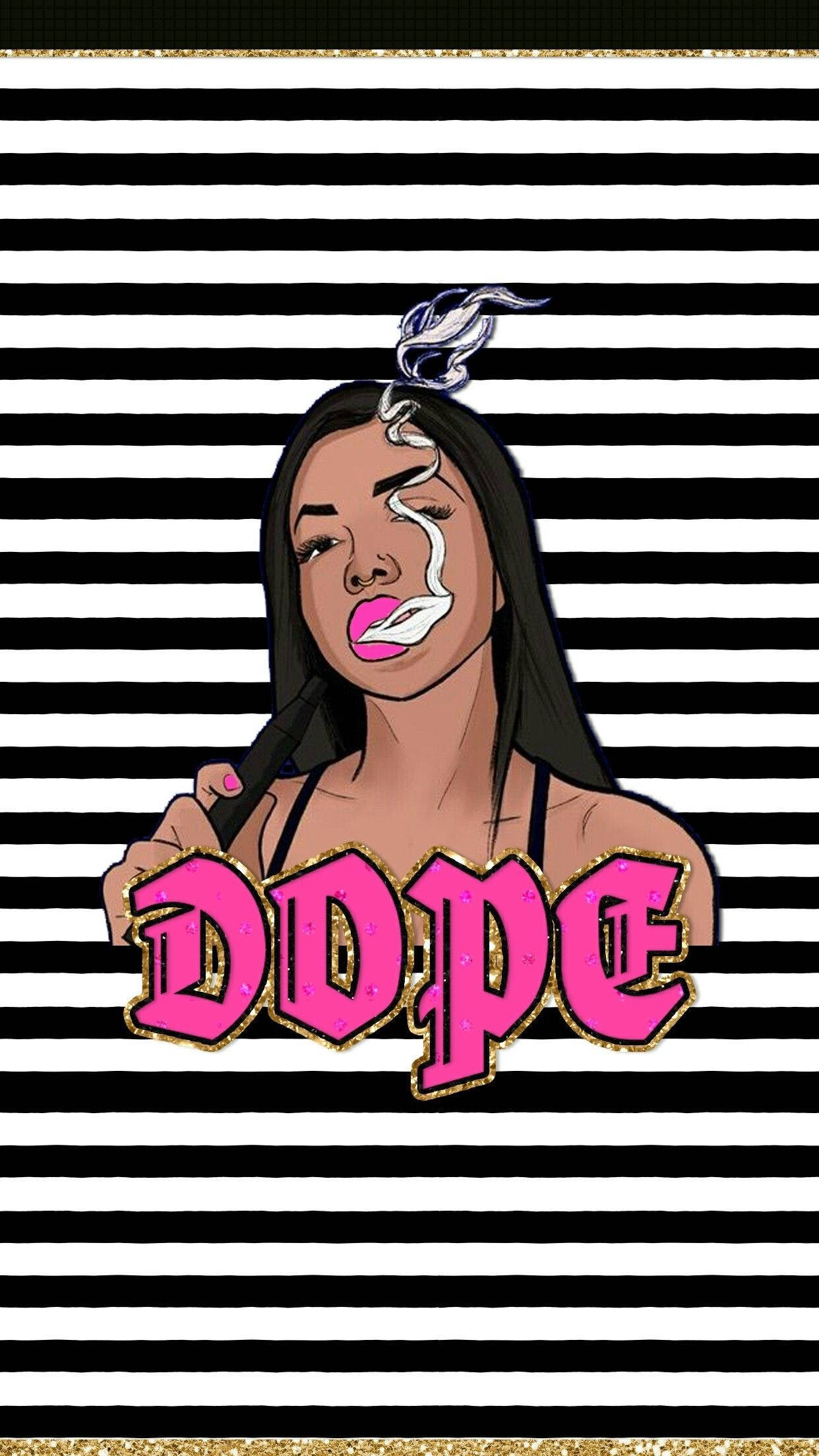 Gangsta Cartoon, pink lips, exhaling smoke, Full HD Phone Wallpaper