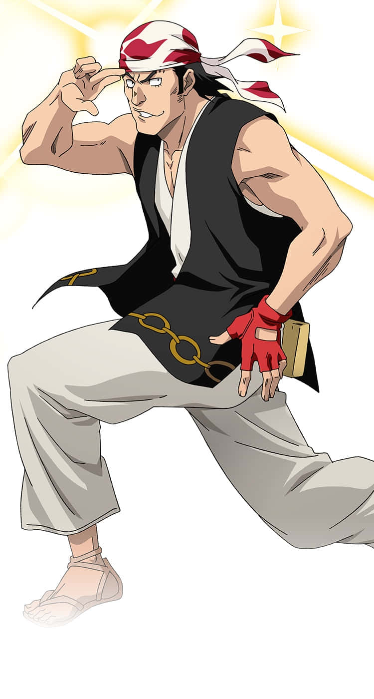 Ganju Shiba, red and white headband, glowing energy, HD Phone Wallpaper