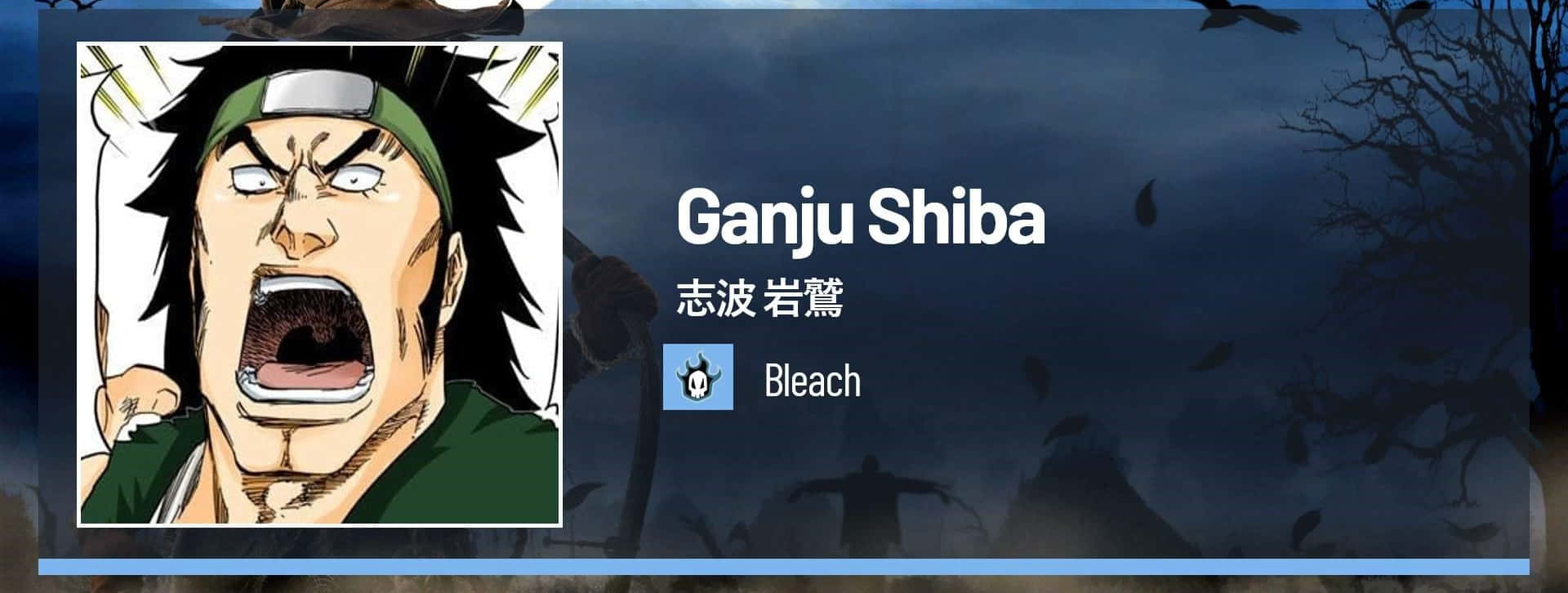 Ganju Shiba, anime character, dark stormy backdrop, Full HD Desktop Wallpaper