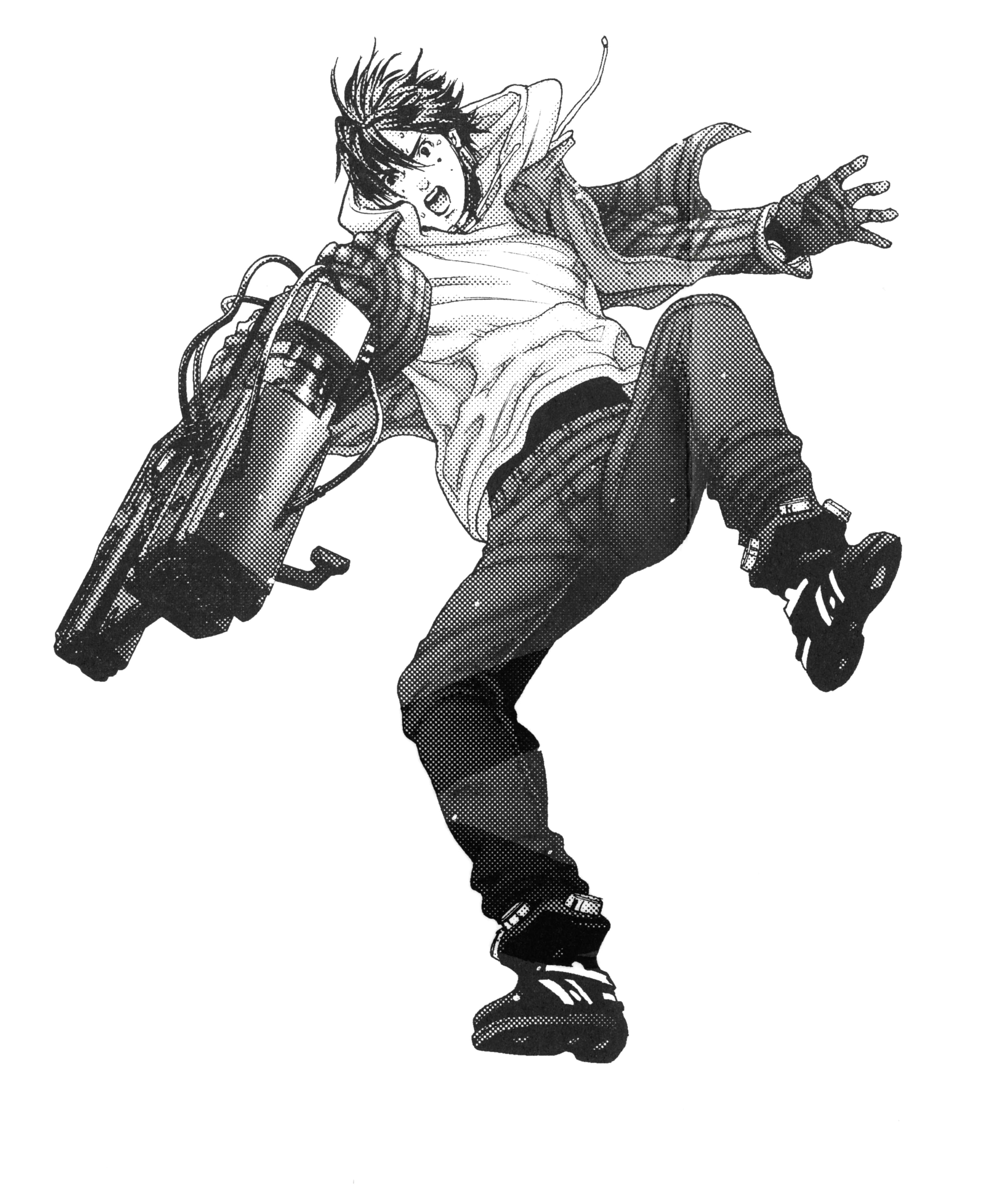 Gantz, anime character, action pose, 4K Phone Wallpaper