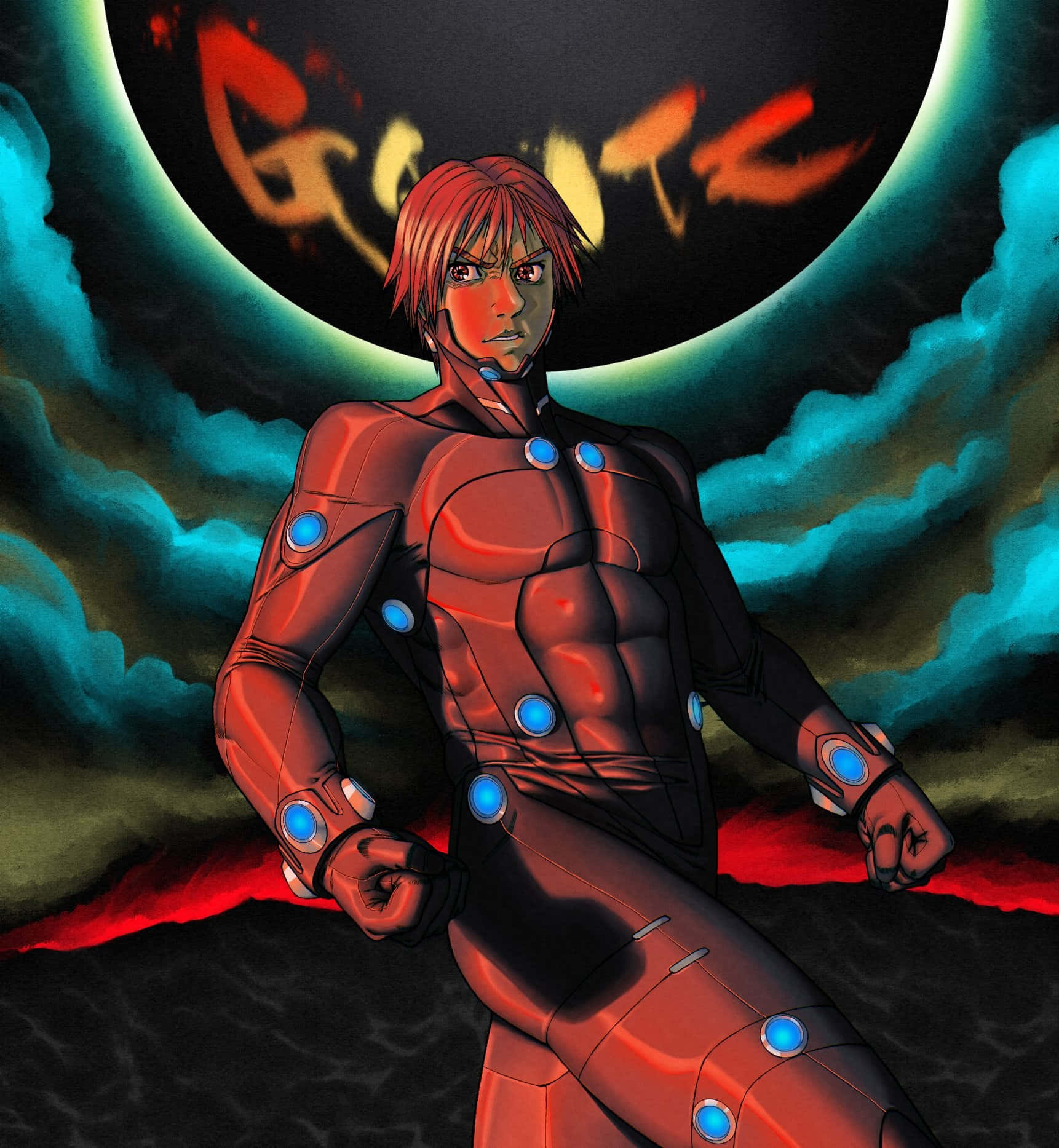 Gantz, Kei Kurono, red-haired anime warrior, HD Phone Wallpaper