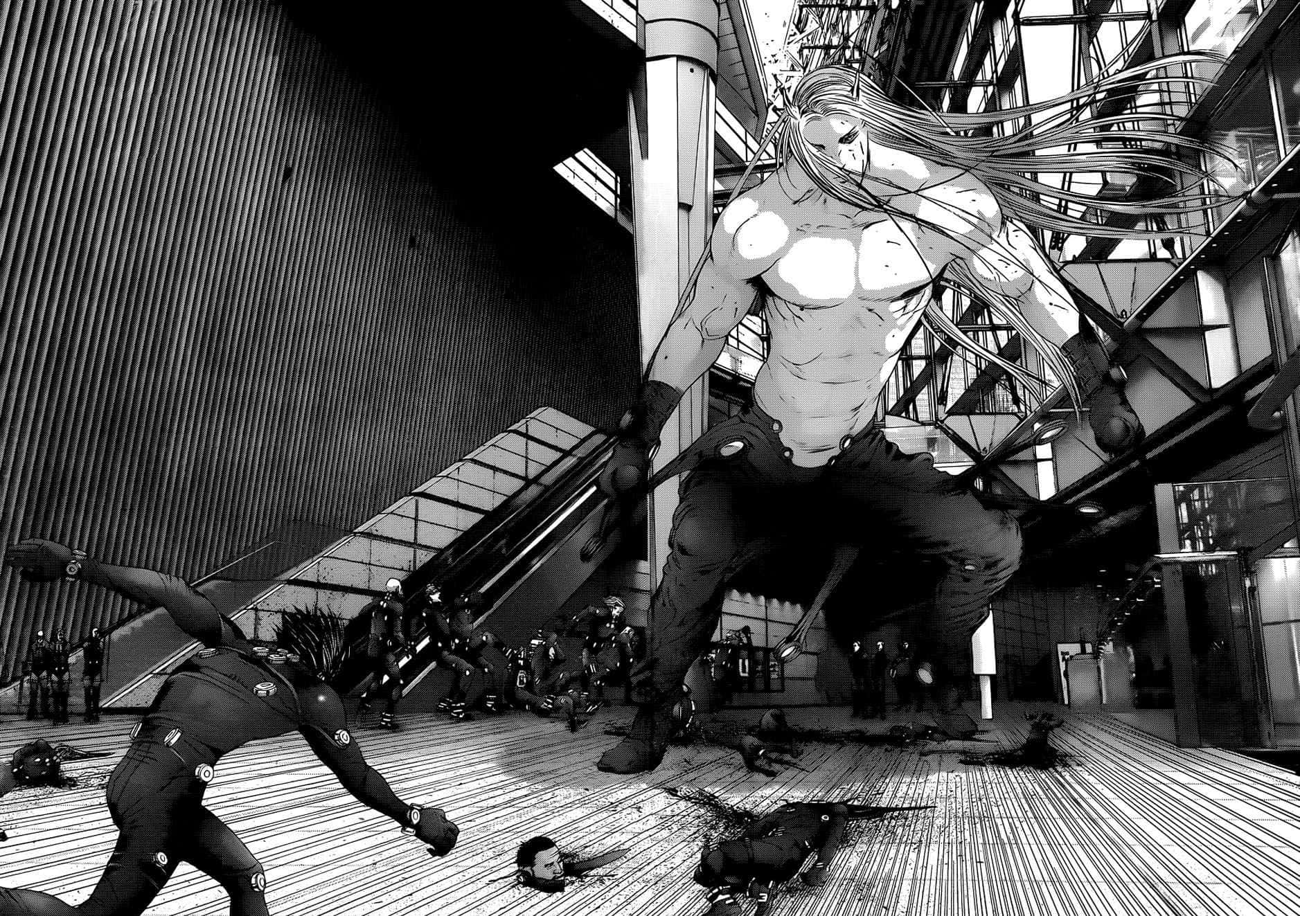 Gantz, battle scene, manga, HD Desktop Wallpaper