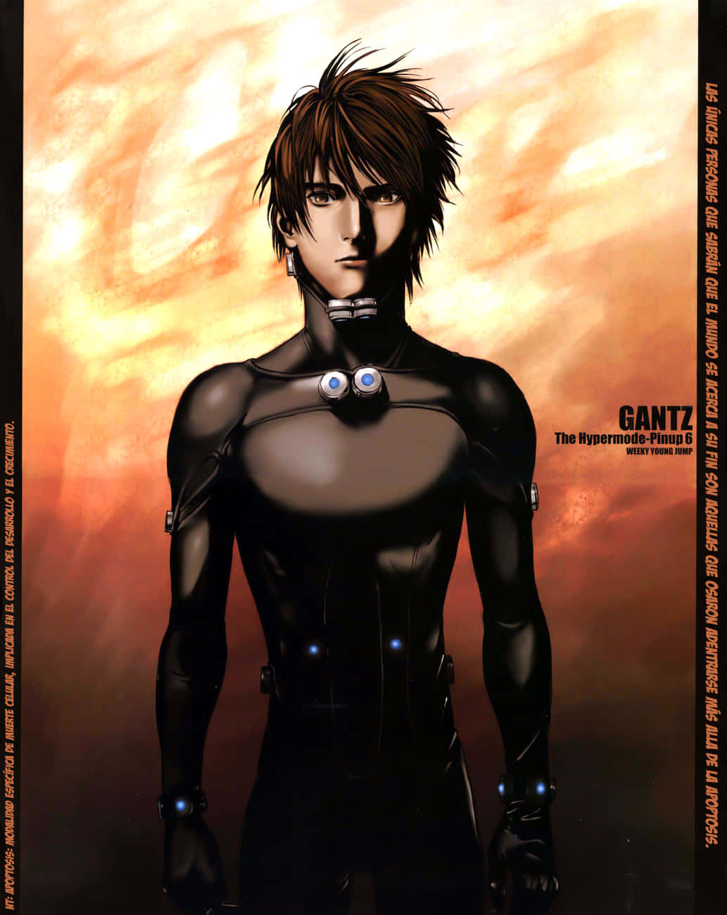 Gantz Kei Kurono, black bodysuit, glowing blue orbs, HD Phone Wallpaper