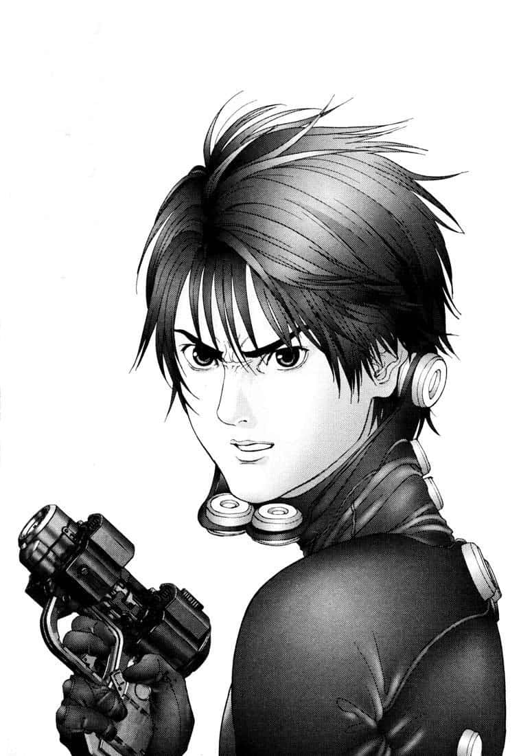 Kei Kurono, Gantz, futuristic pistol, SD Phone Wallpaper