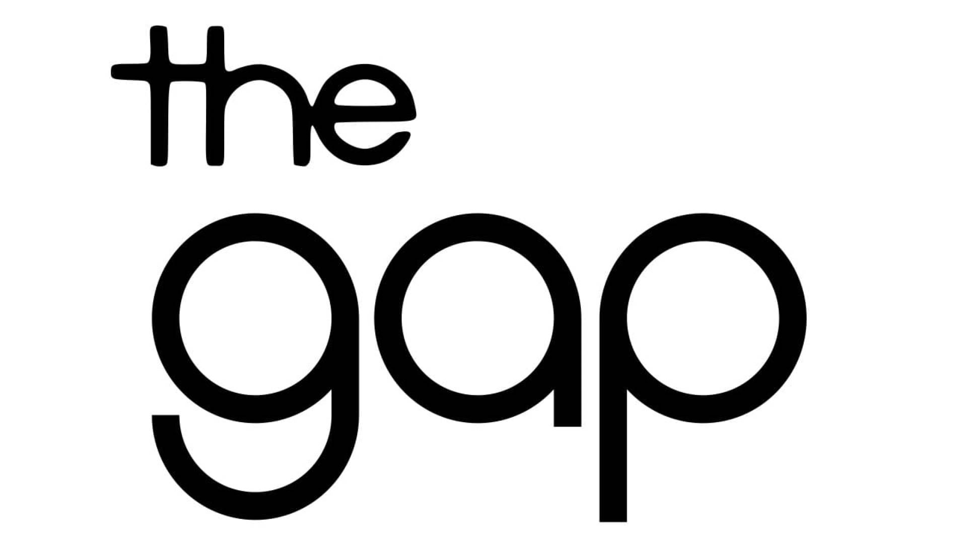 1976, The Gap Logo, black text, Full HD Desktop Wallpaper