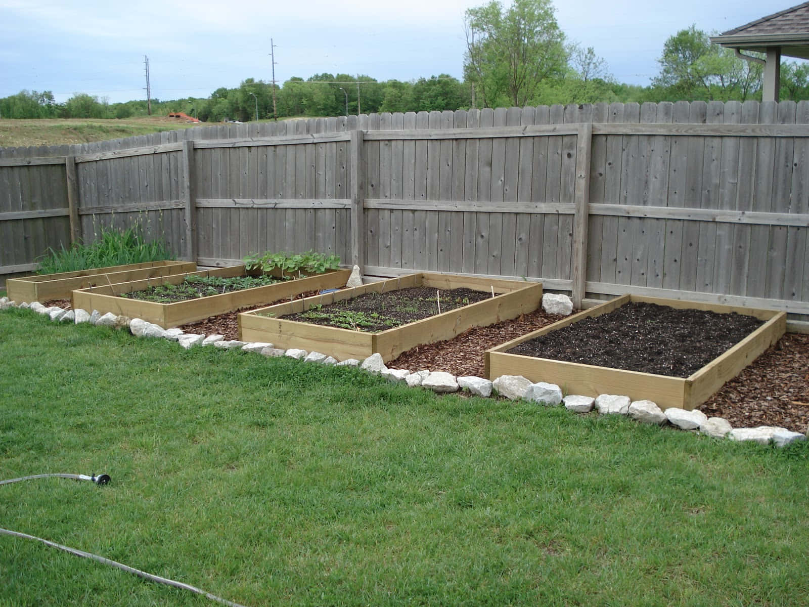 Garden bed, wooden raised garden beds, soil, HD Desktop Wallpaper
