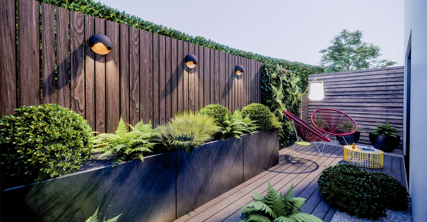 garden design, 1440 x 750 wallpaper, modern wooden deck, HD Desktop Wallpaper
