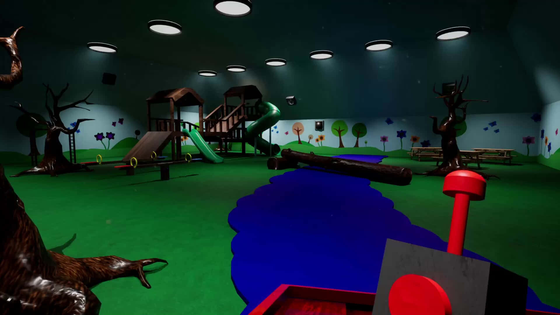 Garden Of Banban, indoor playground, green flooring, Full HD Desktop Wallpaper