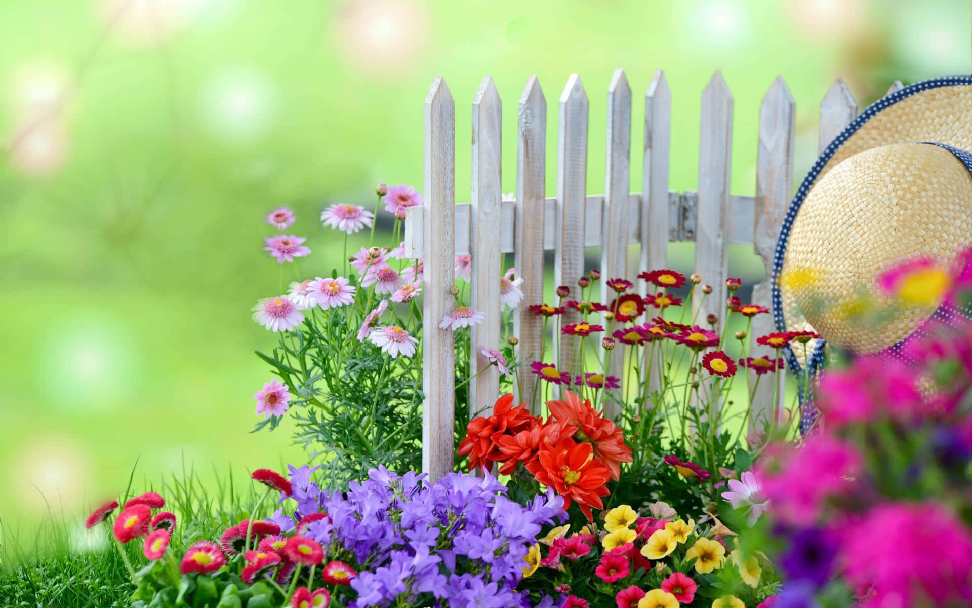 garden photography, summer garden, colorful flowers, Full HD Desktop Wallpaper