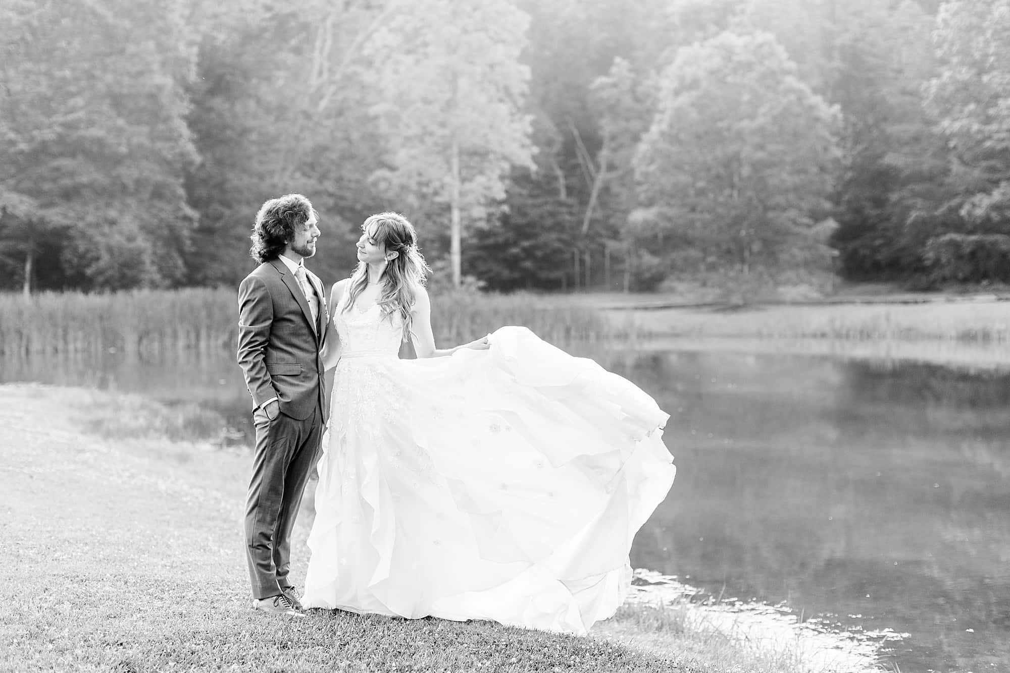 enchanted forest, serene lake, monochrome portrait, Full HD Desktop Wallpaper