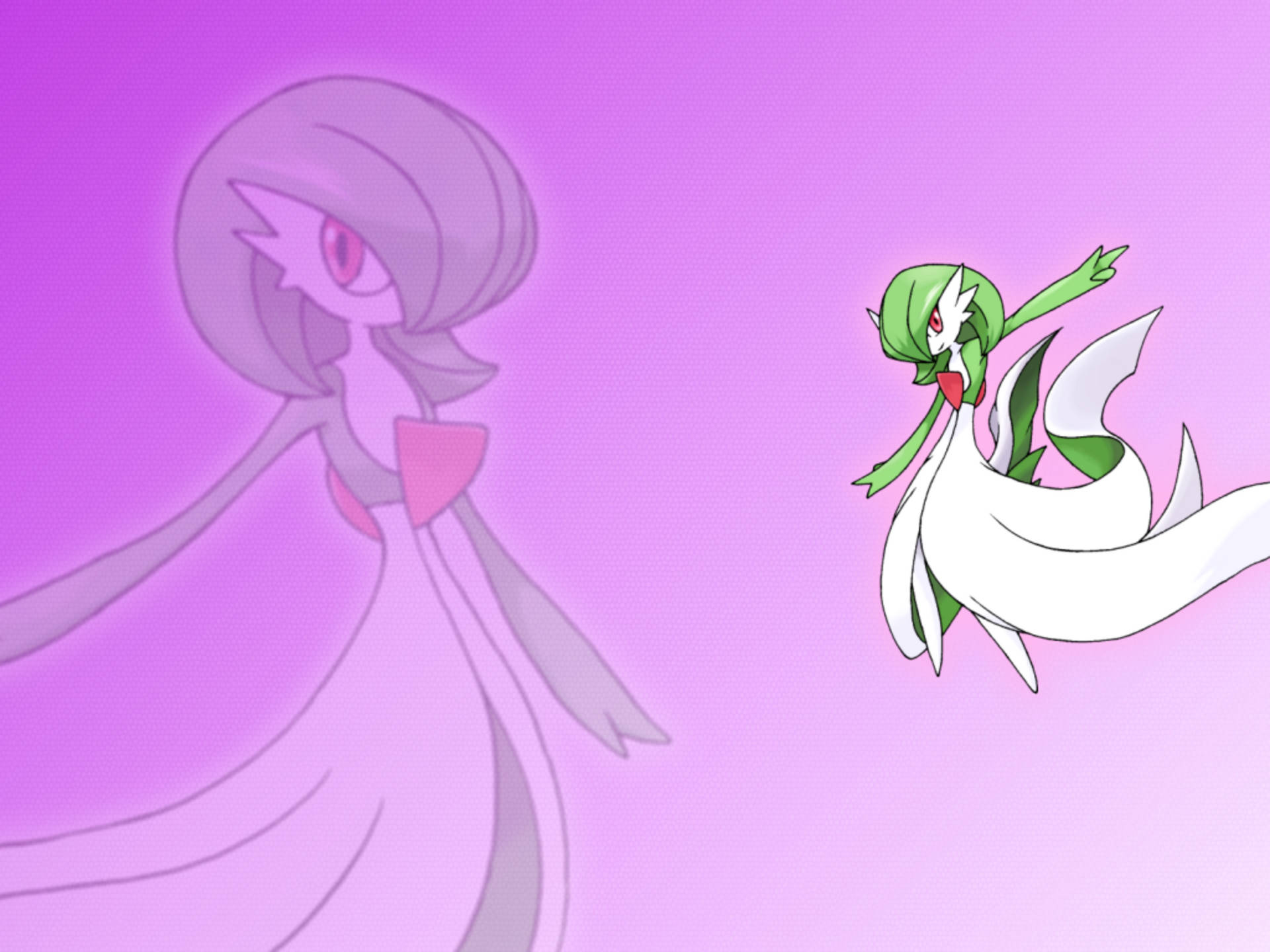 Gardevoir, psychic fairy pokemon, vibrant green and white, Full HD Desktop Wallpaper