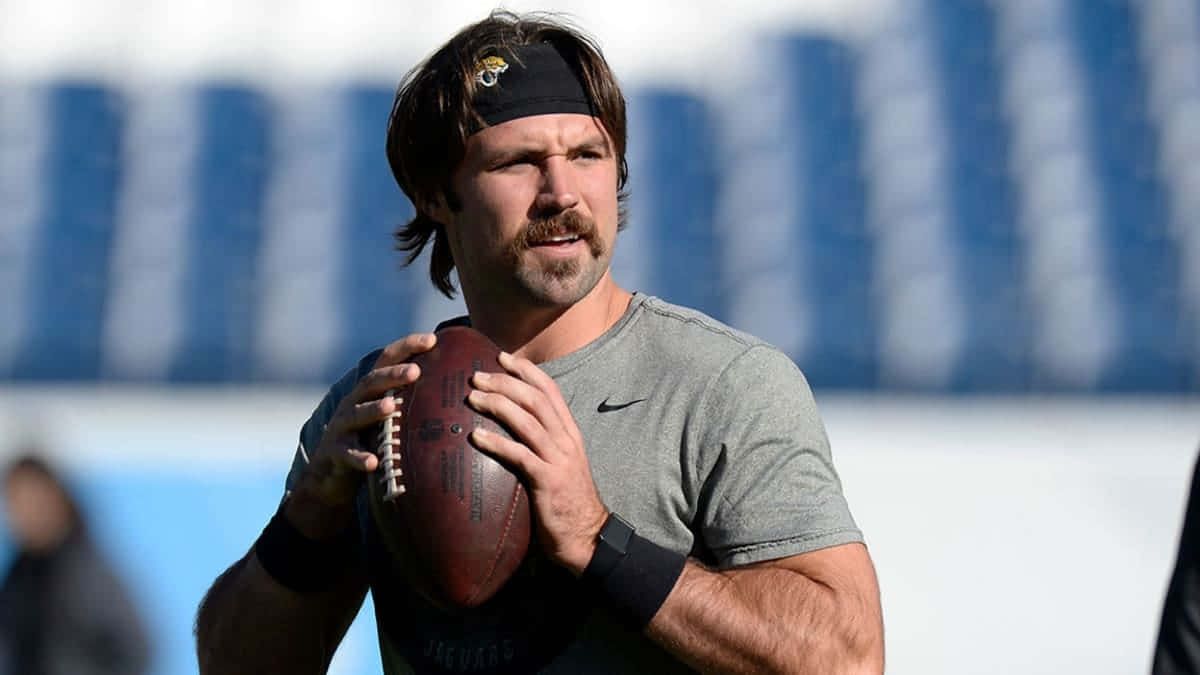 Gardner Minshew, brown leather ball, stadium backdrop, SD Desktop Wallpaper