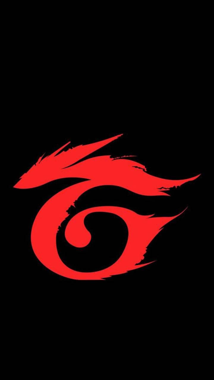 Garena, red dragon logo, black background, HD Phone Wallpaper
