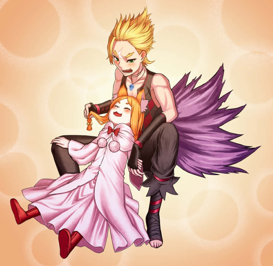 Garfiel Tinsel, spiky-haired anime boy, purple tail, SD Desktop Wallpaper