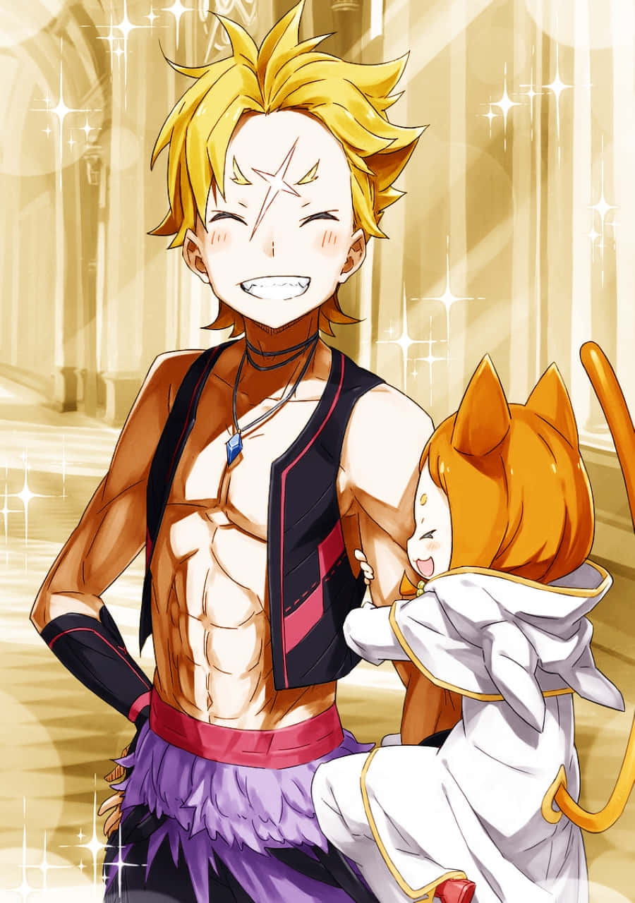 Garfiel Tinsel, spiky blonde hair, cat-eared girl, HD Phone Wallpaper