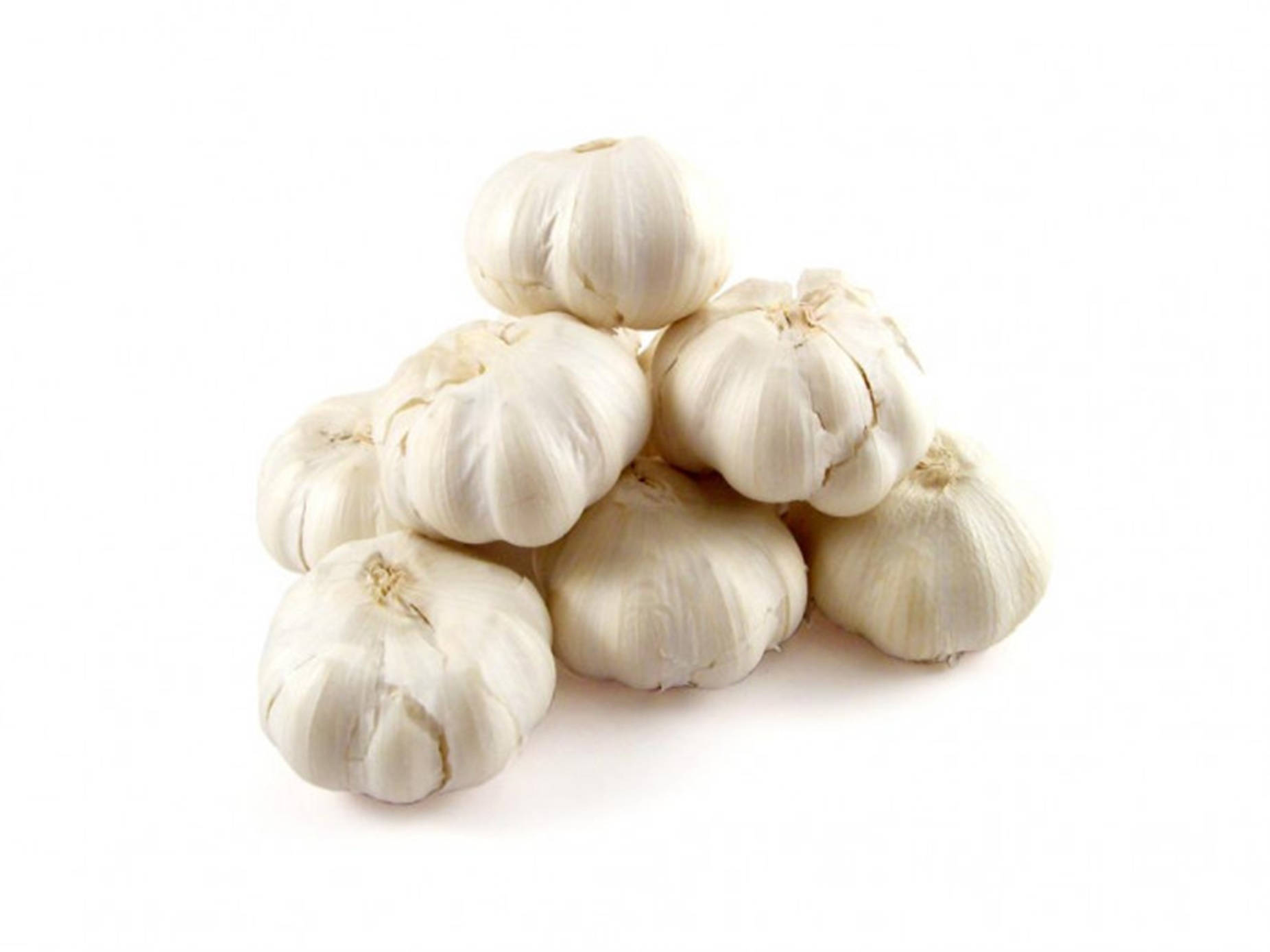 garlic vegetable herb three tier pyramid, fresh white garlic bulbs, papery skins, HD Desktop Wallpaper