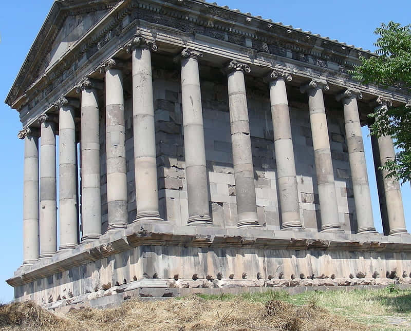 Garni Temple, ancient stone temple, tall columns, SD Desktop Wallpaper