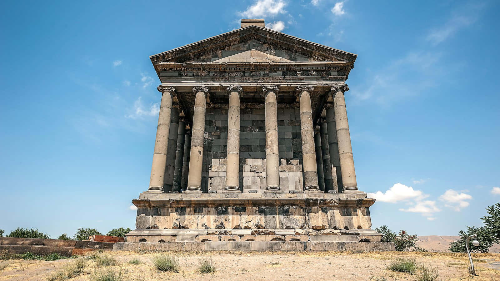Garni Temple, ancient stone temple, tall columns, HD Desktop Wallpaper