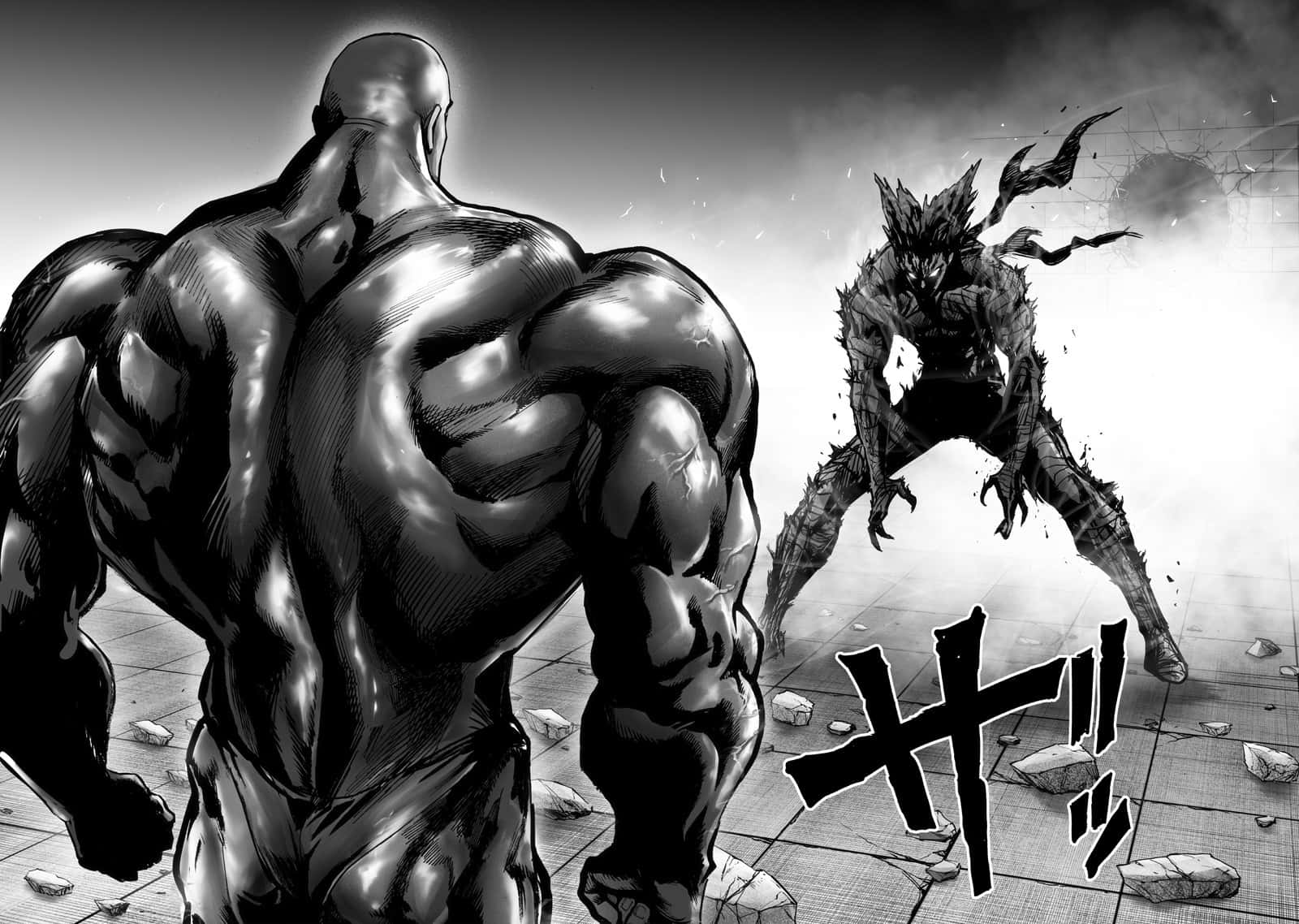 Garou, bald man, monstrous spiky creature, HD Desktop Wallpaper