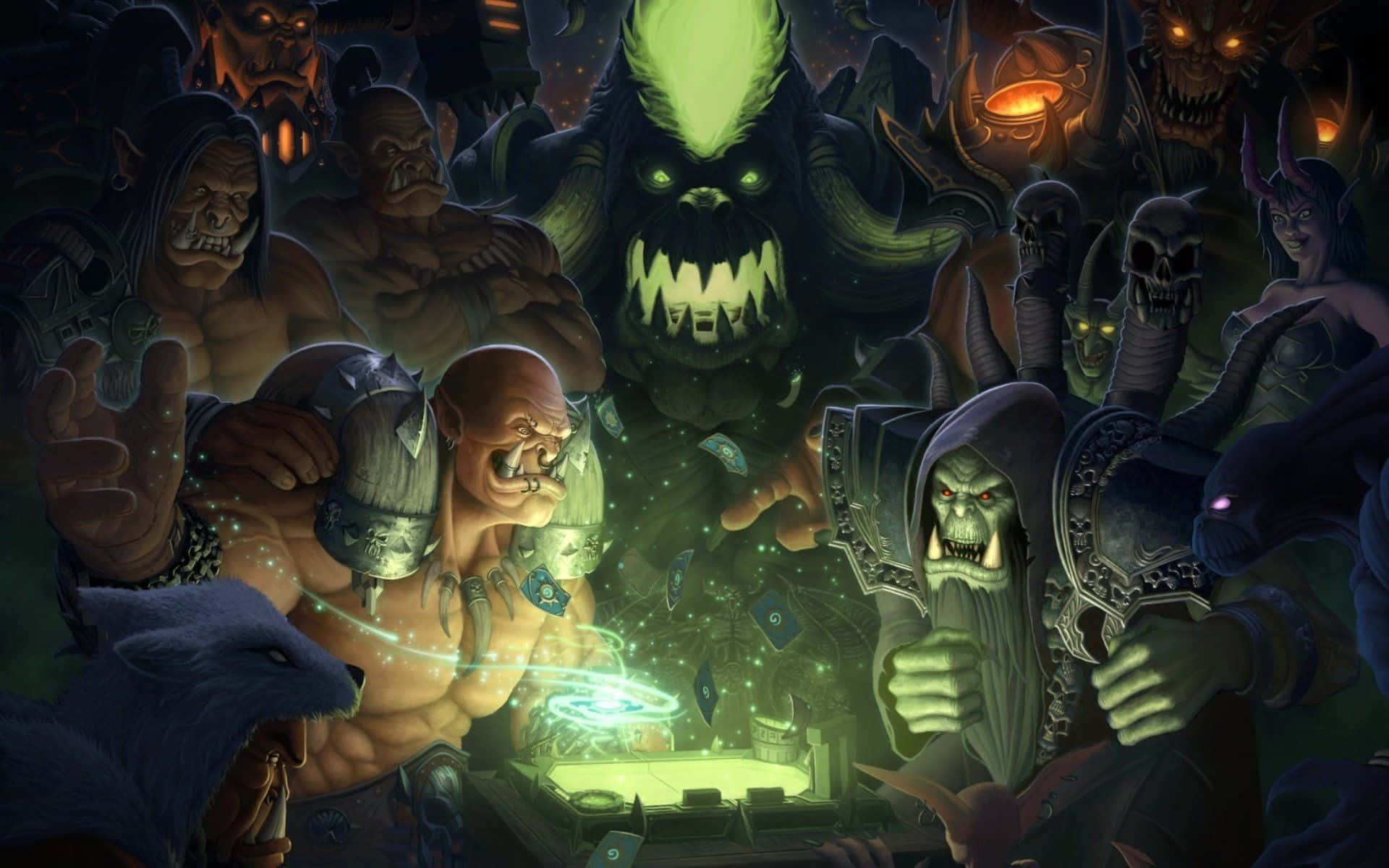 Garrosh Hellscream, orcish figures, demonic figures, Full HD Desktop Wallpaper