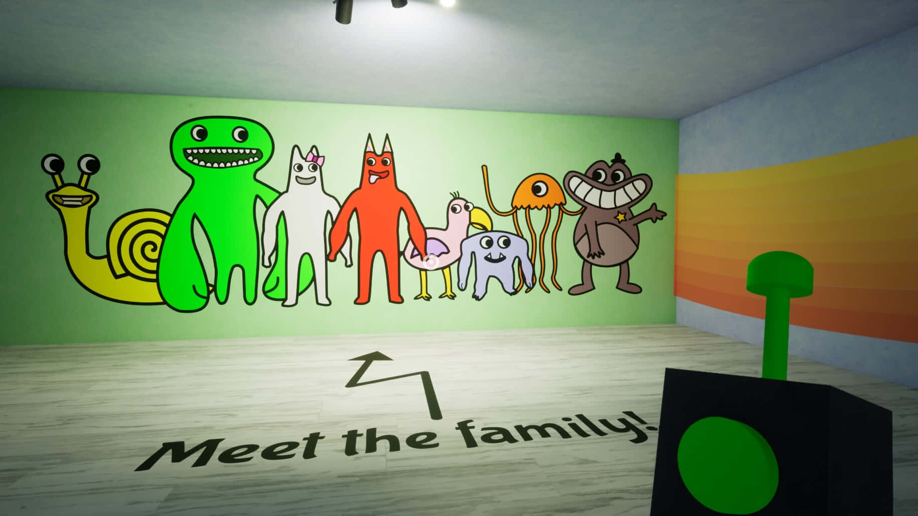 Garten of Banban, Meetthe Family, cartoon family of seven quirky creatures, HD Desktop Wallpaper