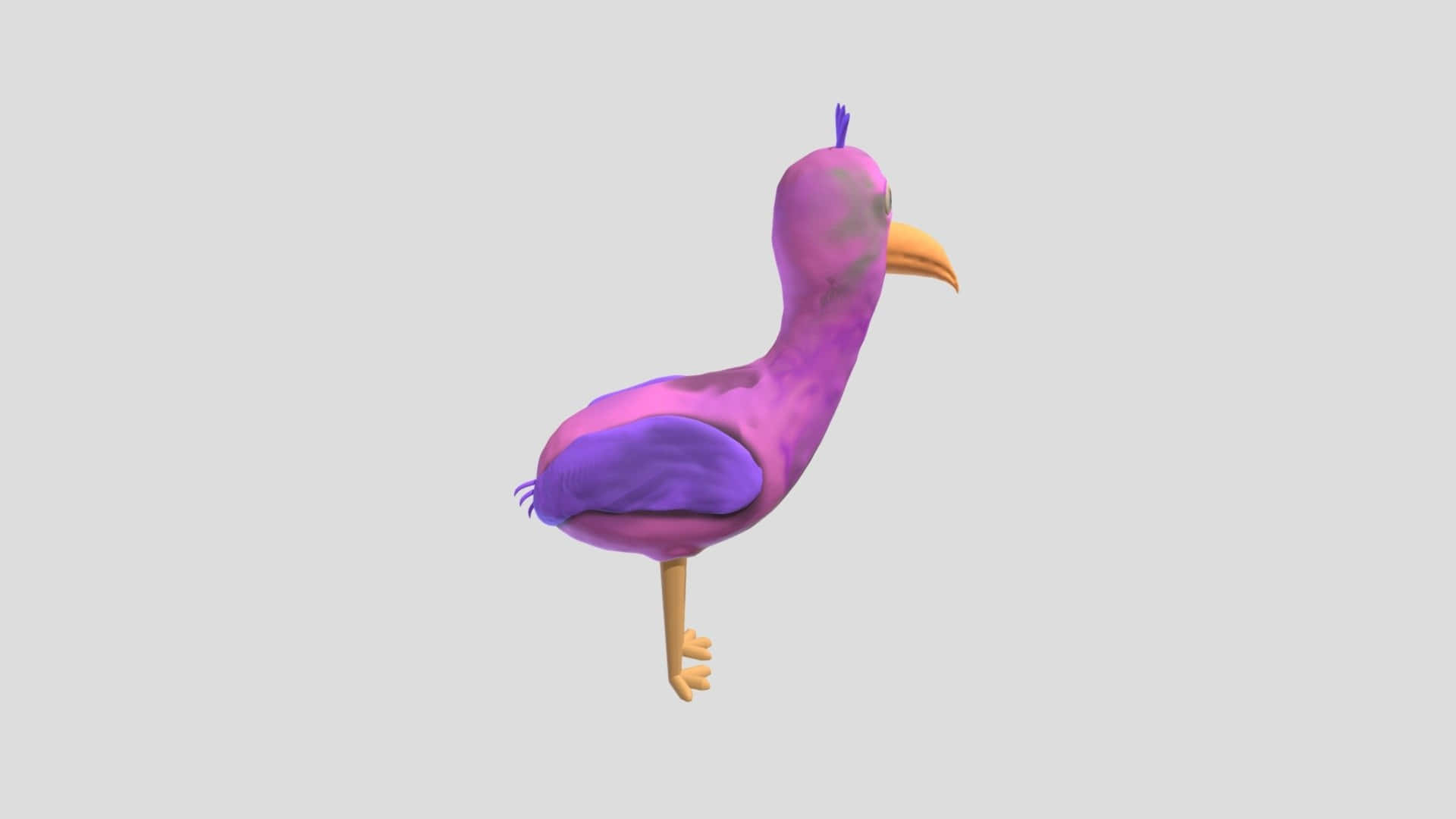 purple bird character, Garten Of Banban, yellow beak, Full HD Desktop Wallpaper