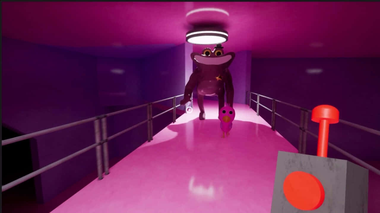 Garten Of Banban, pink bird, glowing pink hallway, HD Desktop Wallpaper