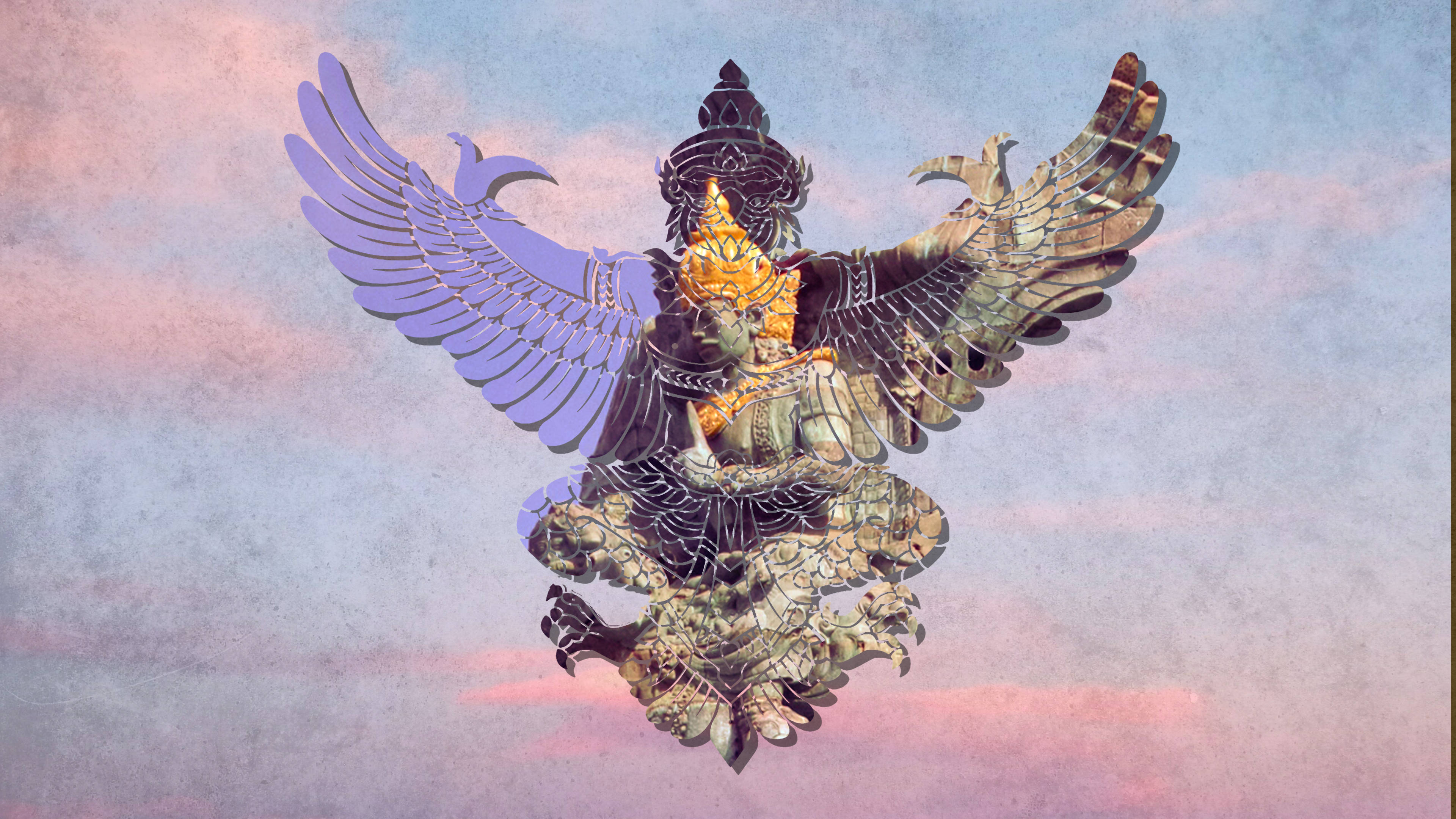 Garuda, purple, pink, 4K Desktop Wallpaper