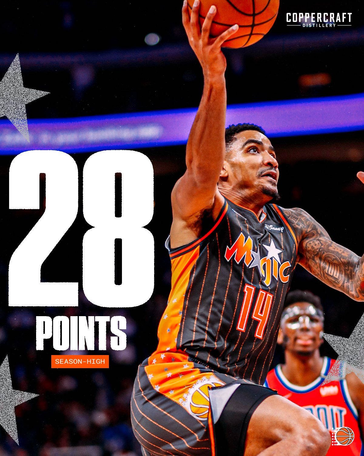 Gary Harris, black and orange Magic jersey, basketball player, HD Phone Wallpaper