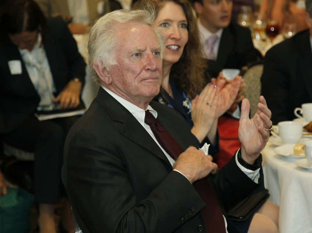 Gary Hart, dark suit, red tie, SD Desktop Wallpaper