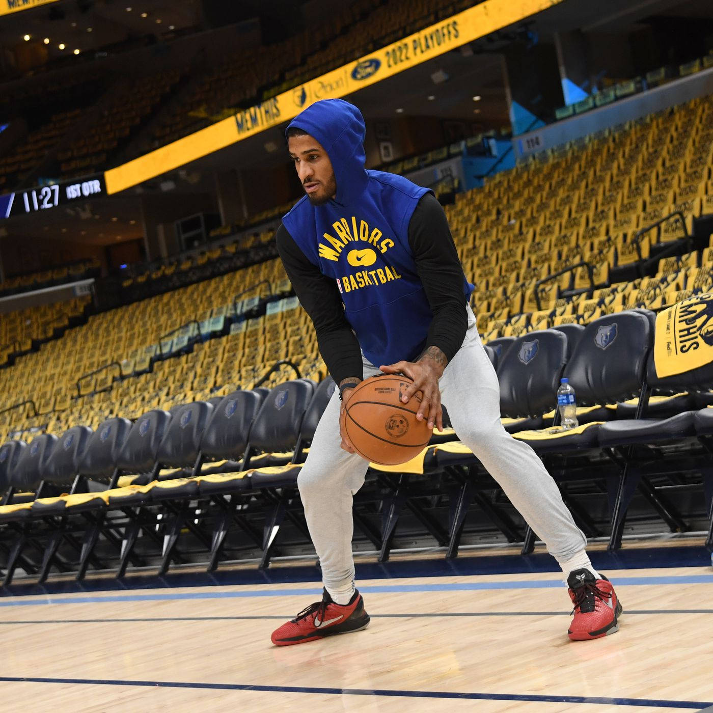 Gary Payton, blue hoodie, grey sweatpants, HD Desktop Wallpaper
